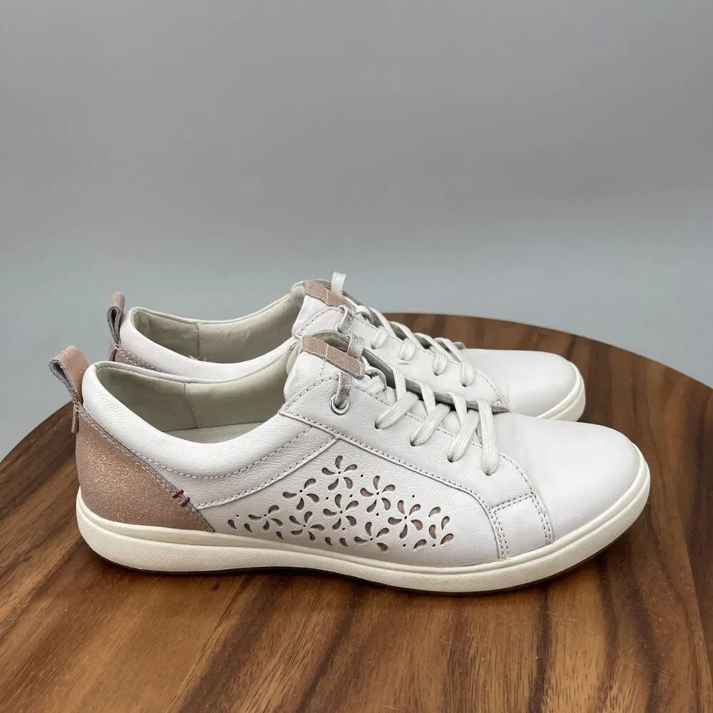 Josef Seibel Caren 06 Shoes Womens Size 8 / 39 White Leather Casual Comfort